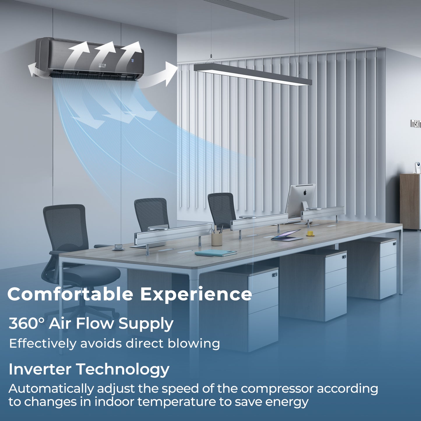 Energy Star Certified 12000 BTU 21 SEER2 208-230V Mini Split Air Conditioner and Heater Gray