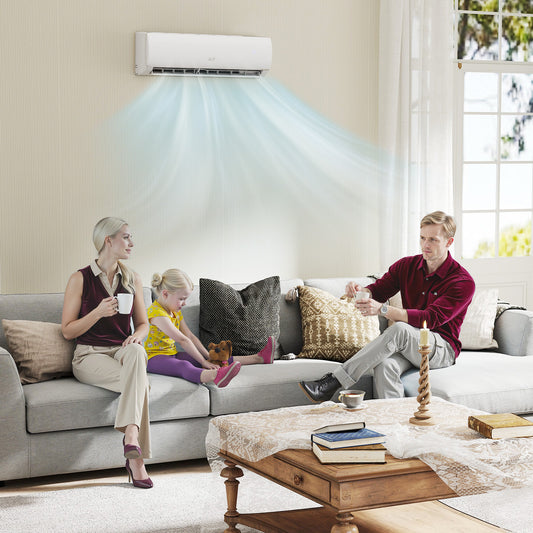 23000 BTU 208/230V Mini Split Heat Pump Heats at 5℉  Anti-Freeze Chassis Technology