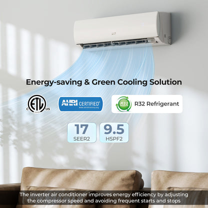 23000 BTU 208/230V Mini Split Air Conditioner and Heater Pump System