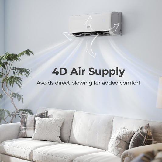 Airtural Series 9100 BTU 20.5 SEER2 WiFi Enabled Mini Split AC 115V Compatible with Alexa