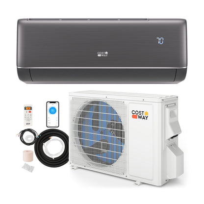 9100 BTU 20.5 SEER2 115V WiFi Enabled Mini Split AC Compatible with Alexa Gray