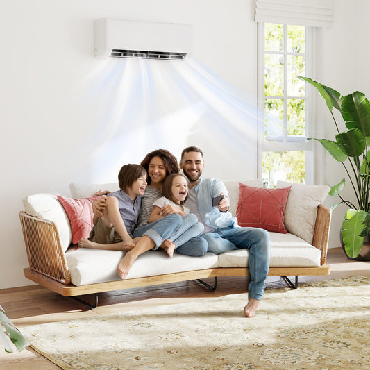 Ultra-Quiet Inverter Mini Split AC: 22 SEER2/R32 Eco Refrigerant  Sleep Mode